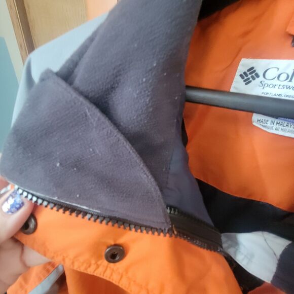 Columbia Challenge Series Jacket Large Womens Orange Gray Shell Only - Picture 13 of 16